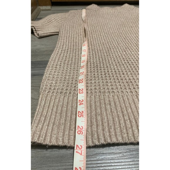 Torrid Chunky Knit Women’s Size 1 Short Sleeve Tan Pullover Sweater - Picture 8 of 9